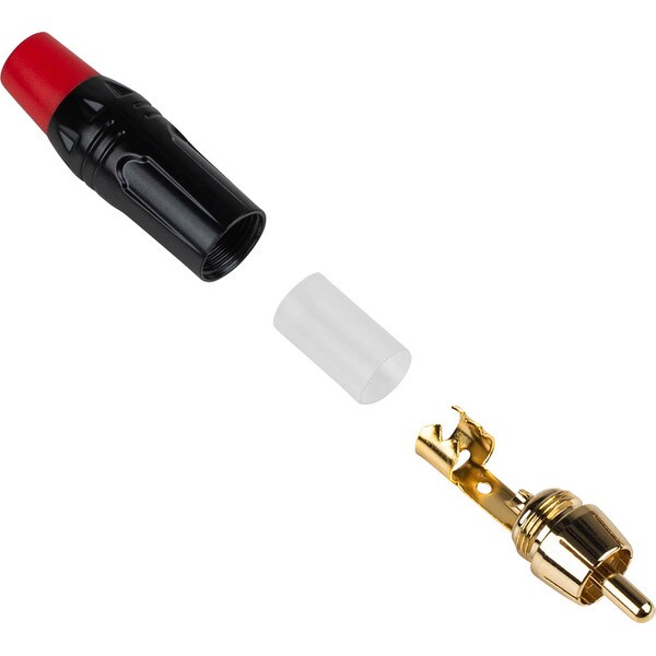 Main product image for RCA Gold Plated Male Plugs 2 Red 2 White with 6mm Cable Entry091-058